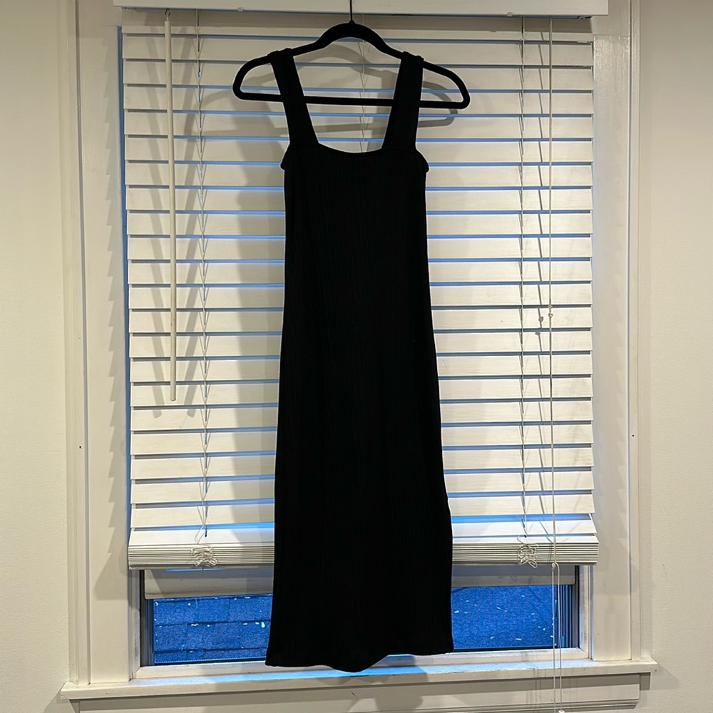 Black Square Neck Dress